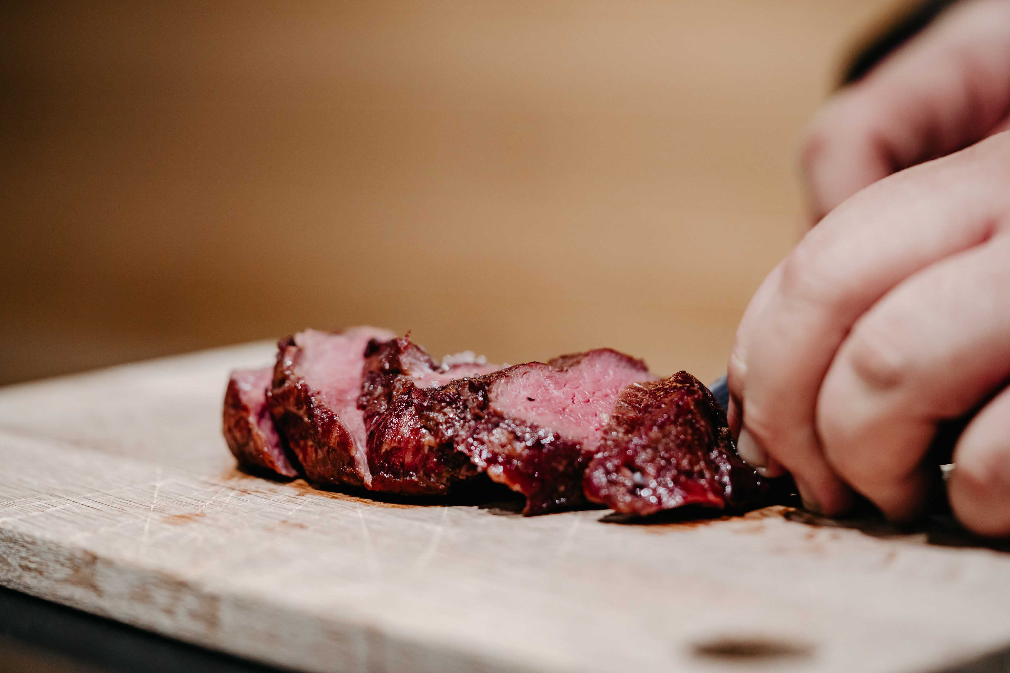 Cutting the perfect steak