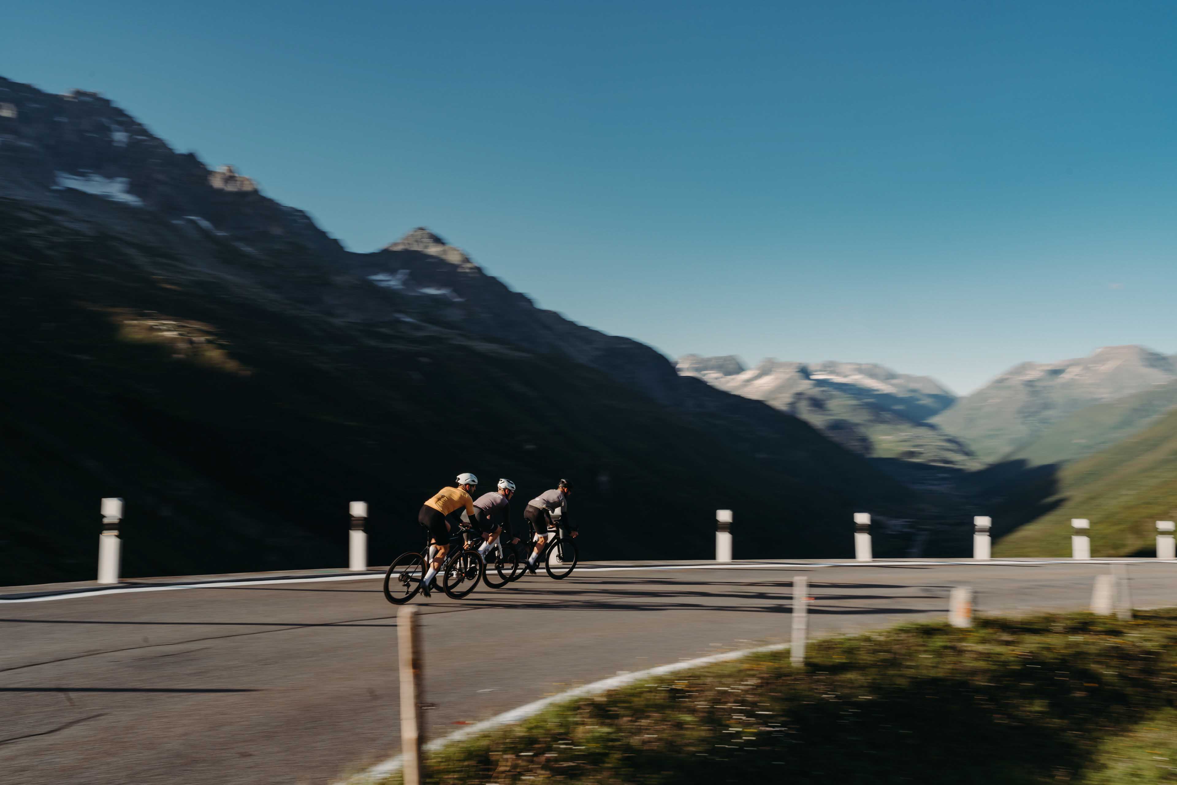 Slow shutter speed shot of a cyclists