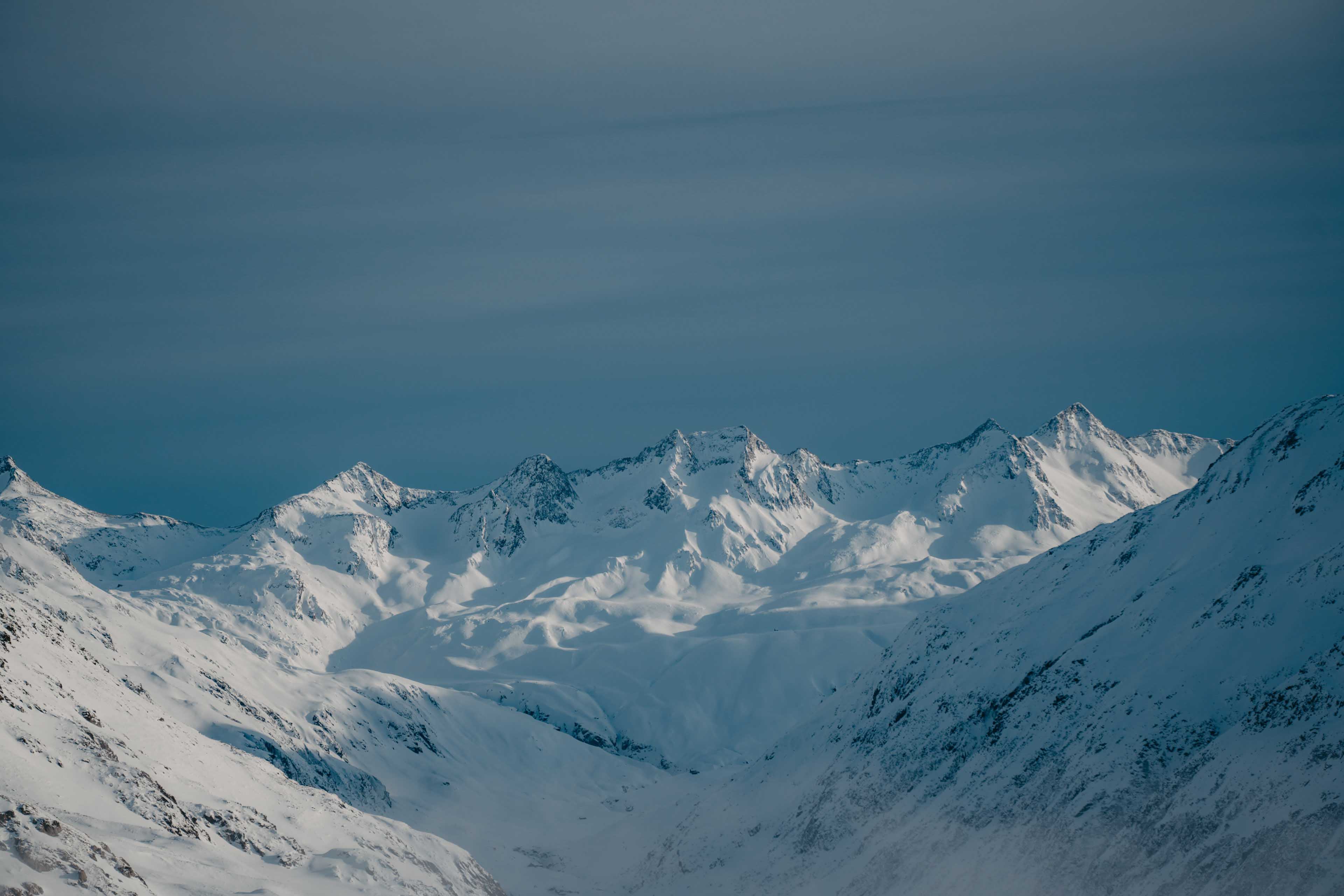 Winter landscape in the Swiss alps.