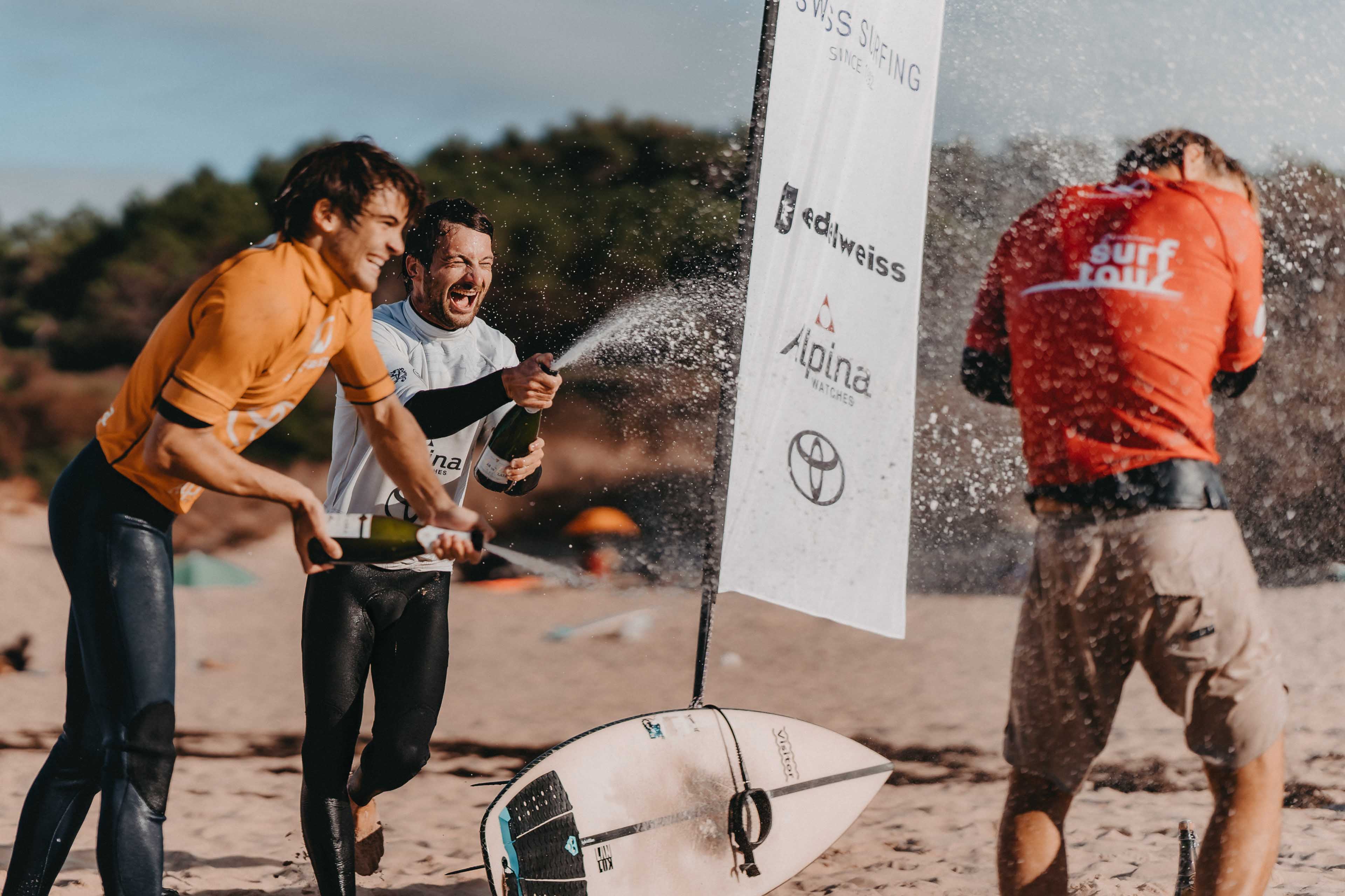 Winner ceremony of the Swiss Surfing Championship 2022